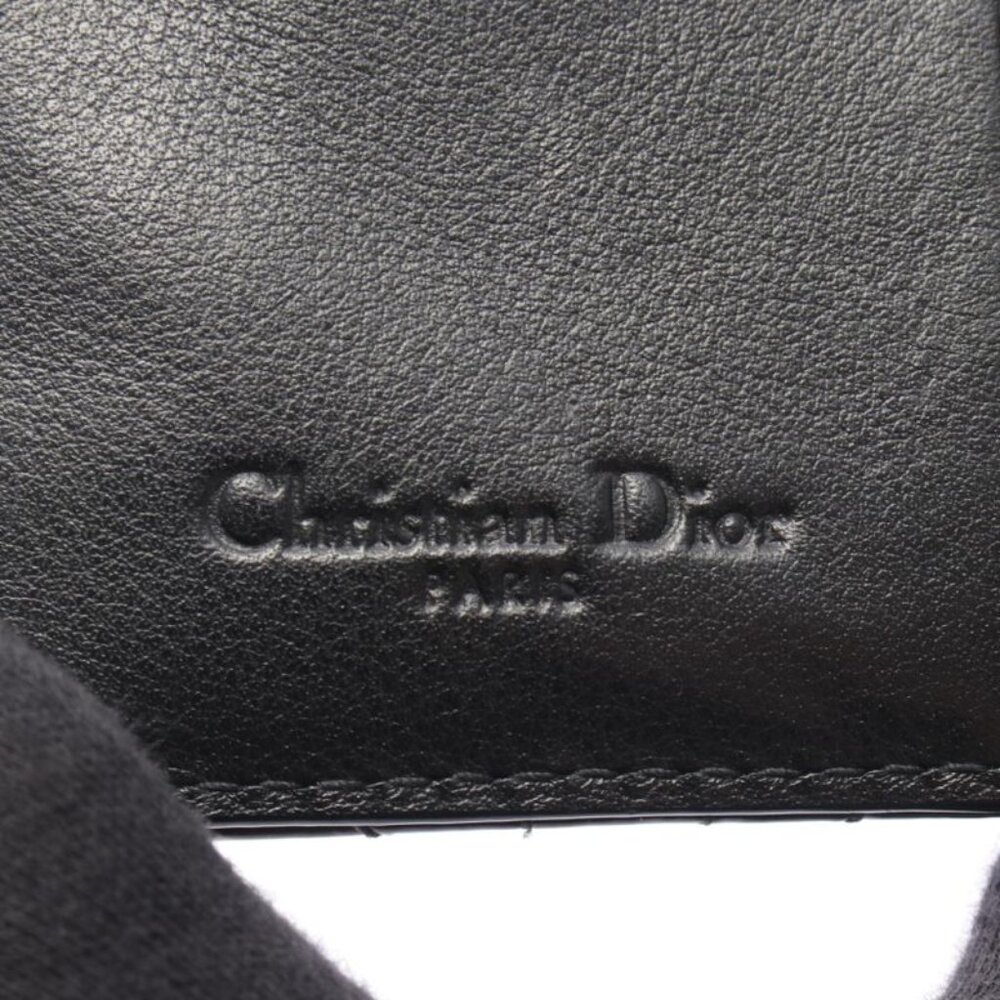 Dior Card Case Lady Dior Cannage Black Patent Leather Handbag - Picture 4 of 8